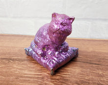 Load image into Gallery viewer, Bismuth Fancy Cat on Pillow