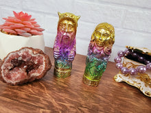 Load image into Gallery viewer, Large Bismuth Odin & Freya Idols