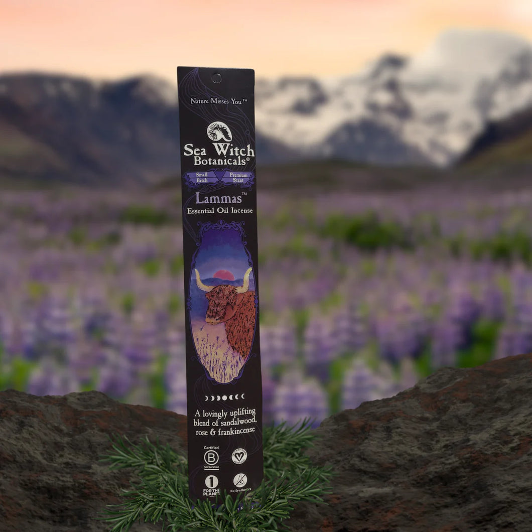 Lammas Incense: with All-Natural Sandalwood, Rose, & Frankincense Essential Oils