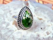 Load image into Gallery viewer, Australian Green Opal Sterling Silver Ring, size 9.25
