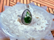 Load image into Gallery viewer, Australian Green Opal Sterling Silver Ring, size 9.25
