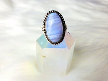 Load image into Gallery viewer, Blue Lace Agate Sterling Silver Ring, size 5.75
