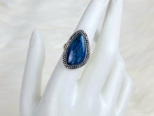 Load image into Gallery viewer, Blue Apatite Sterling Silver Ring, size 7.25
