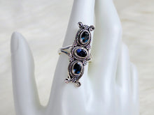 Load image into Gallery viewer, Blue Spinel Sterling Silver Ring, size 10
