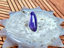 Load image into Gallery viewer, Charoite Sterling Silver Ring, size 10

