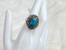 Load image into Gallery viewer, Chrysocolla Sterling Silver Ring, size 8

