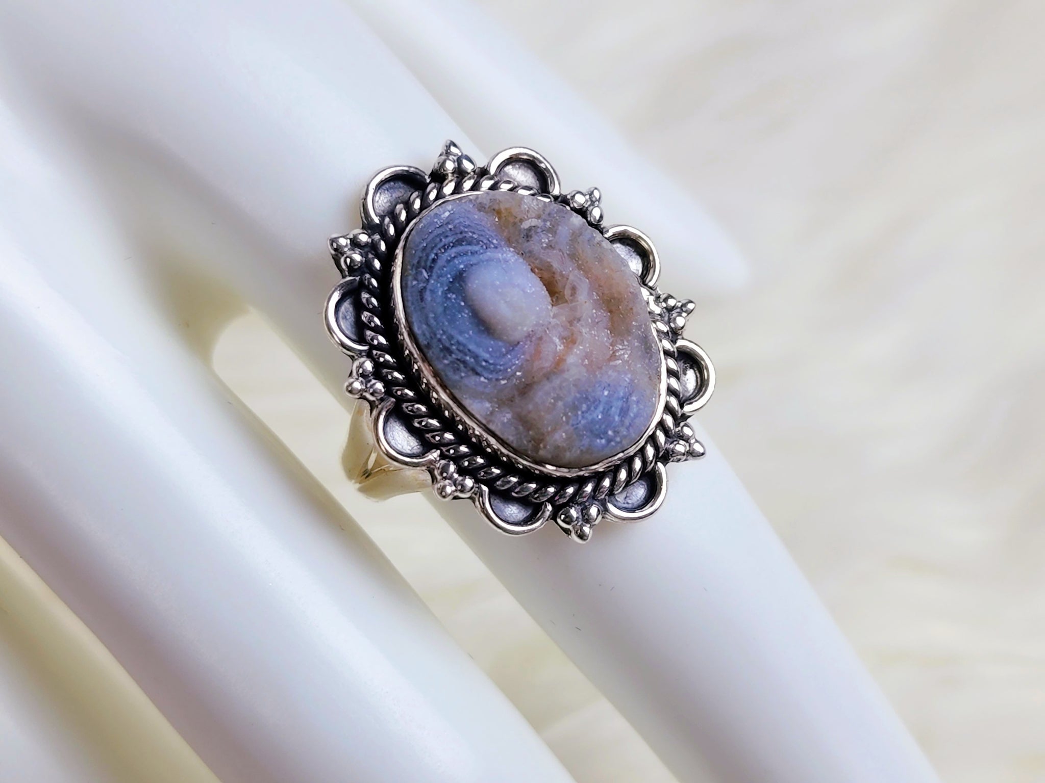 Druzy 92 Sterling Silver Ring At Rs 10/gram | Sterling Silver Ring In - Foto 4