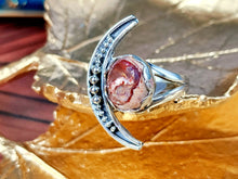 Load image into Gallery viewer, Mexican Fire Agate Sterling Silver Ring, size 8.5
