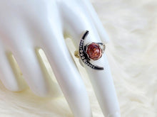 Load image into Gallery viewer, Mexican Fire Agate Sterling Silver Ring, size 8.5
