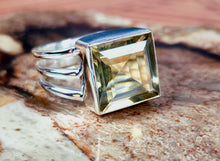 Load image into Gallery viewer, Lemon Quartz Sterling Silver Ring, size 12.25
