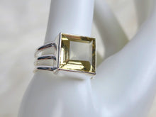Load image into Gallery viewer, Lemon Quartz Sterling Silver Ring, size 12.25
