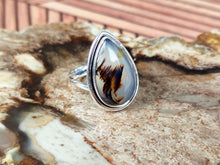 Load image into Gallery viewer, Montana Agate Sterling Silver Ring, size 9
