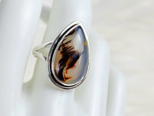 Load image into Gallery viewer, Montana Agate Sterling Silver Ring, size 9
