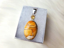 Load image into Gallery viewer, Yellow Mookaite &amp; Citrine Sterling Silver Pendant
