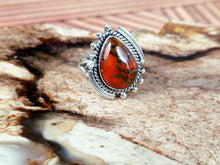 Load image into Gallery viewer, Moroccan Agate Sterling Silver Ring, size 7.25
