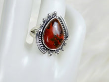 Load image into Gallery viewer, Moroccan Agate Sterling Silver Ring, size 7.25
