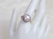 Load image into Gallery viewer, Cultured Pearl Sterling Silver Ring, size 12

