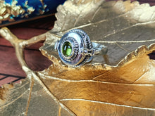 Load image into Gallery viewer, Peridot Poison Ring, Sterling Silver, size 7.75
