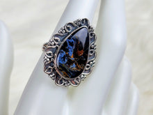 Load image into Gallery viewer, Pietersite Sterling Silver Ring, size 8
