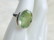 Load image into Gallery viewer, Prehnite Sterling Silver Ring, size 8.75
