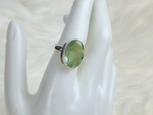 Load image into Gallery viewer, Prehnite Sterling Silver Ring, size 8.75
