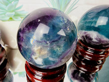 Load image into Gallery viewer, Rainbow Fluorite Spheres
