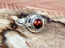 Load image into Gallery viewer, Red Tiger&#39;s Eye Poison Ring, Sterling Silver, size 11
