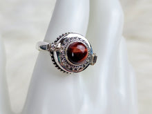 Load image into Gallery viewer, Red Tiger&#39;s Eye Poison Ring, Sterling Silver, size 11
