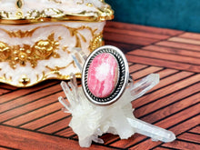 Load image into Gallery viewer, Rhodochrosite Sterling Silver Ring, size 6.25
