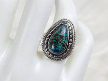 Load image into Gallery viewer, Shattuckite Sterling Silver Ring, size 7.75
