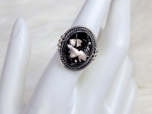 Load image into Gallery viewer, Shungite Sterling Silver Ring, size 7.5
