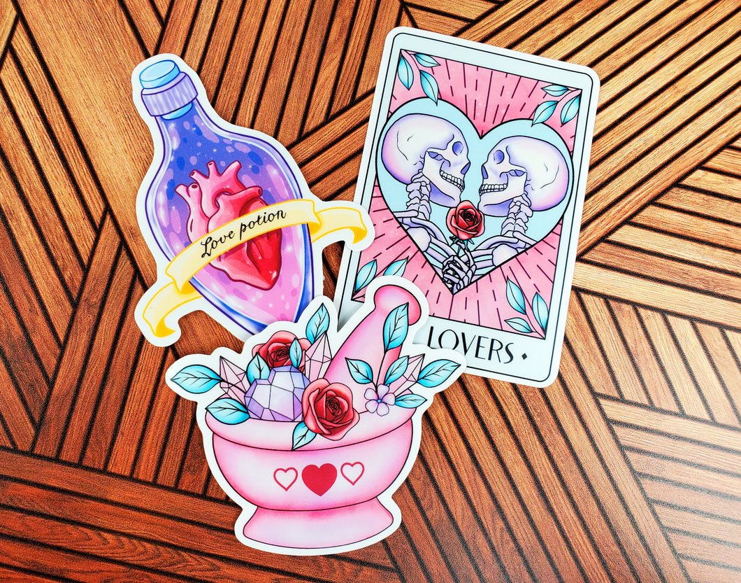Lovers Sticker Set + Mystery Crystal