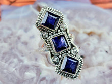 Load image into Gallery viewer, Tanzanite Sterling Silver Ring, size 8
